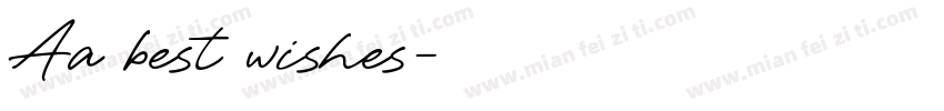 Aa best wishes字体转换